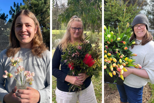 Collage photo of three 2023 Floret Scholarship winners