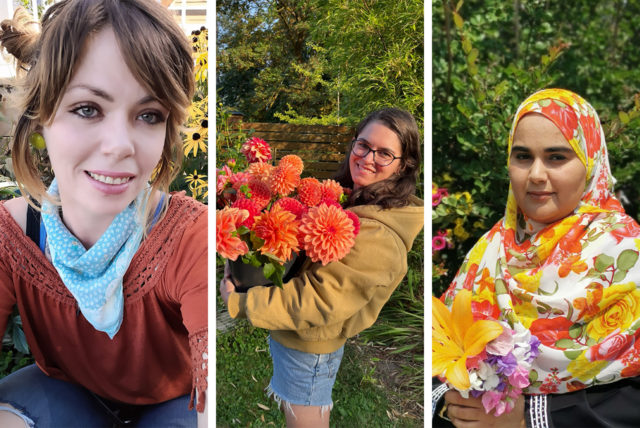 Collage photo of three 2023 Floret Scholarship winners