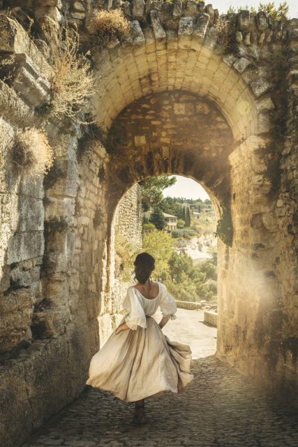 Jamie Beck running in Provence, France