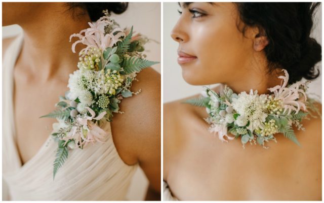 Floral wearables featuring seasonal flowers from Passionflower